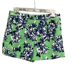 J. Crew Green and Blue Floral Women Shorts